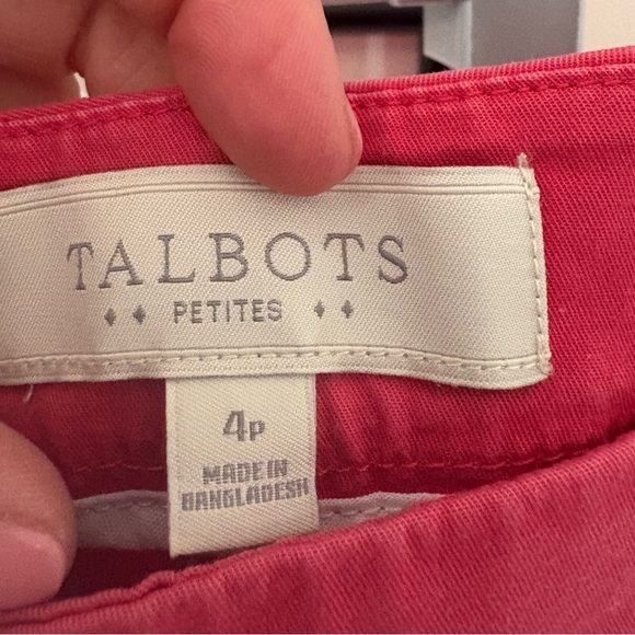 Talbots Hot Pink Petite Cropped Chinos, Size 4P - Picture 5 of 5